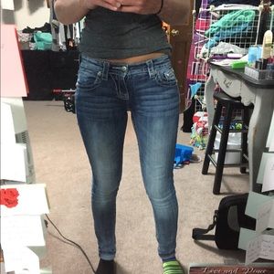 Miss me midrise cuffed skinny jeans